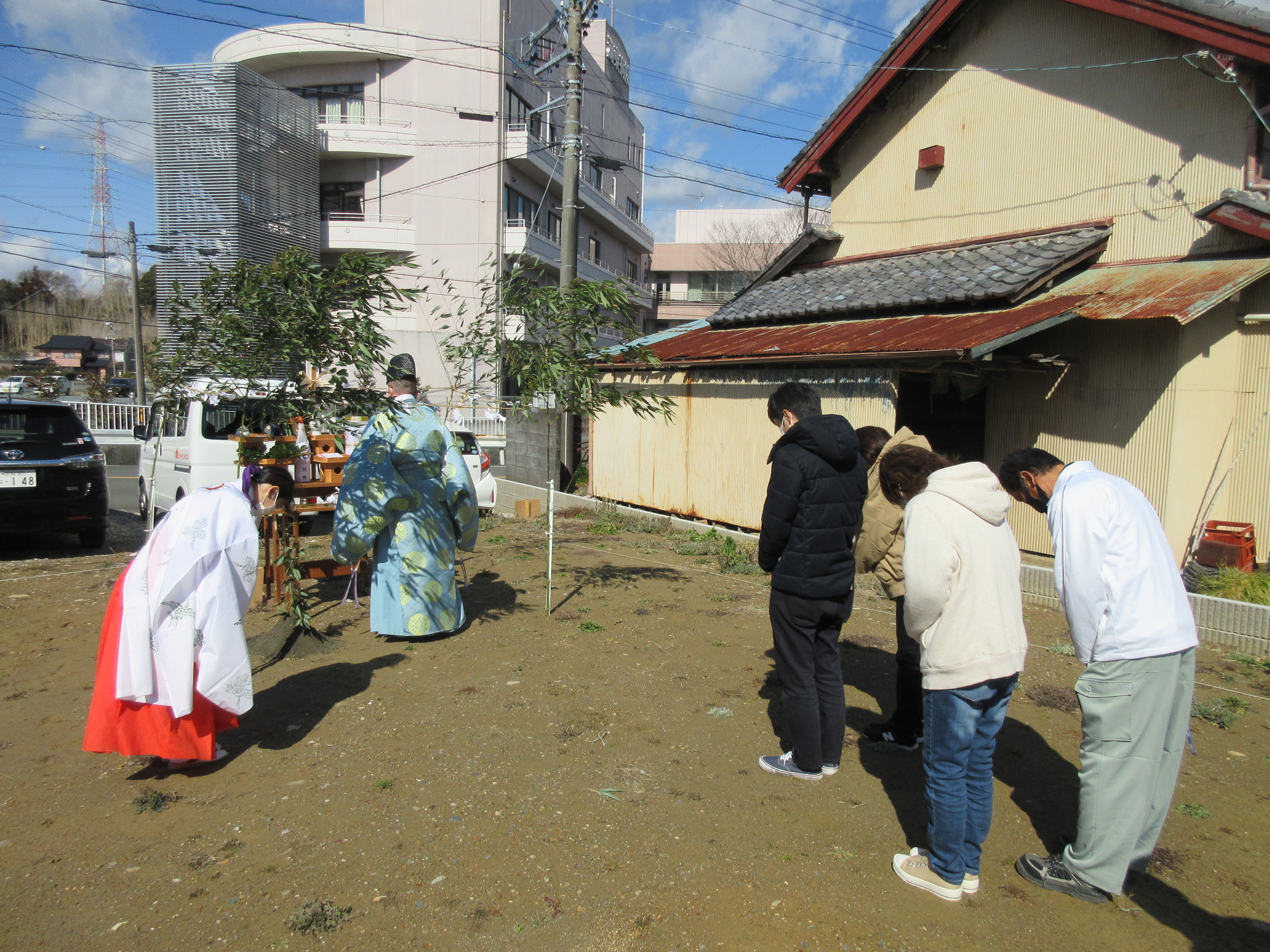 地鎮祭おめでとうございます。