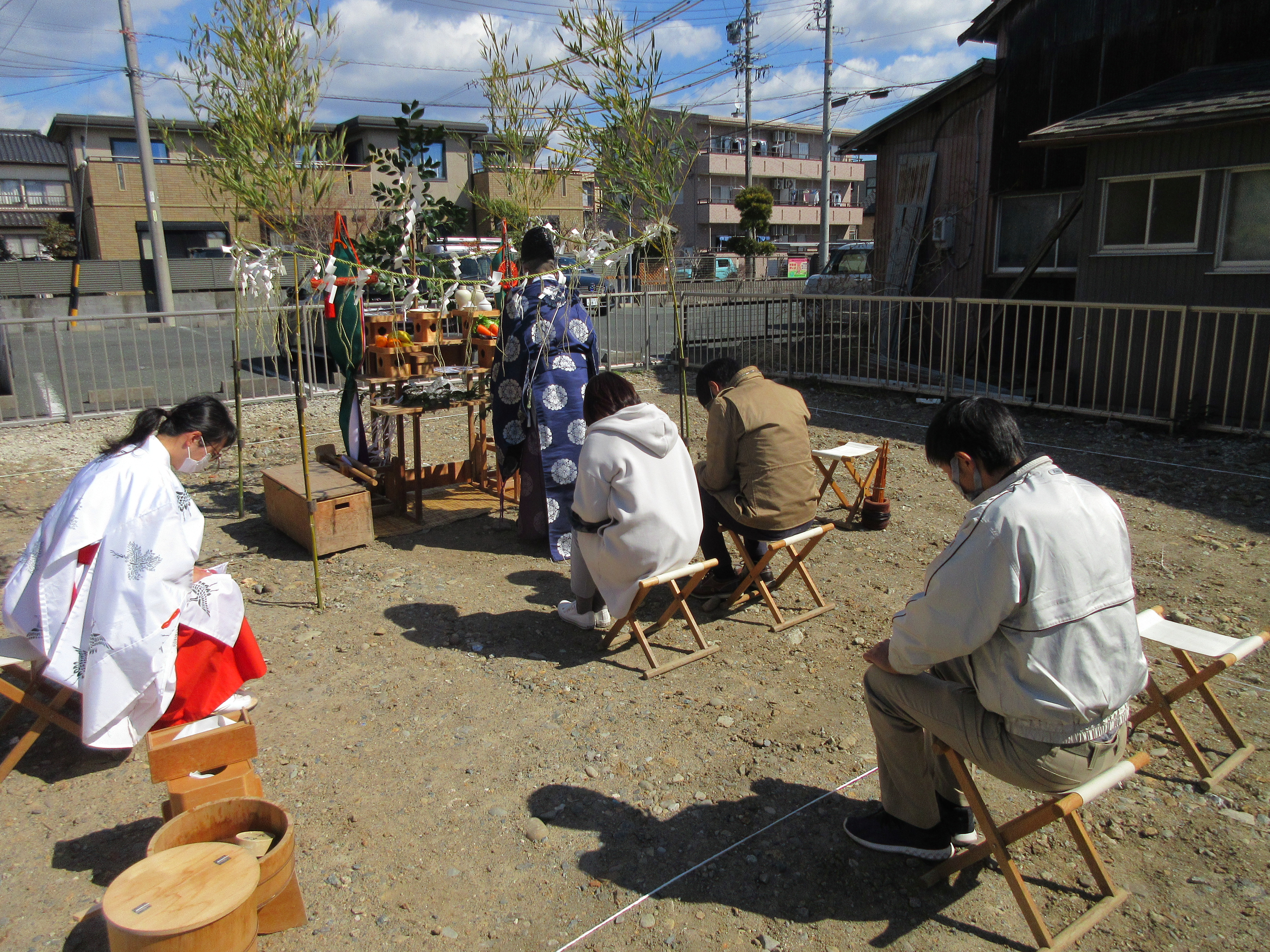 地鎮祭おめでとうございます。