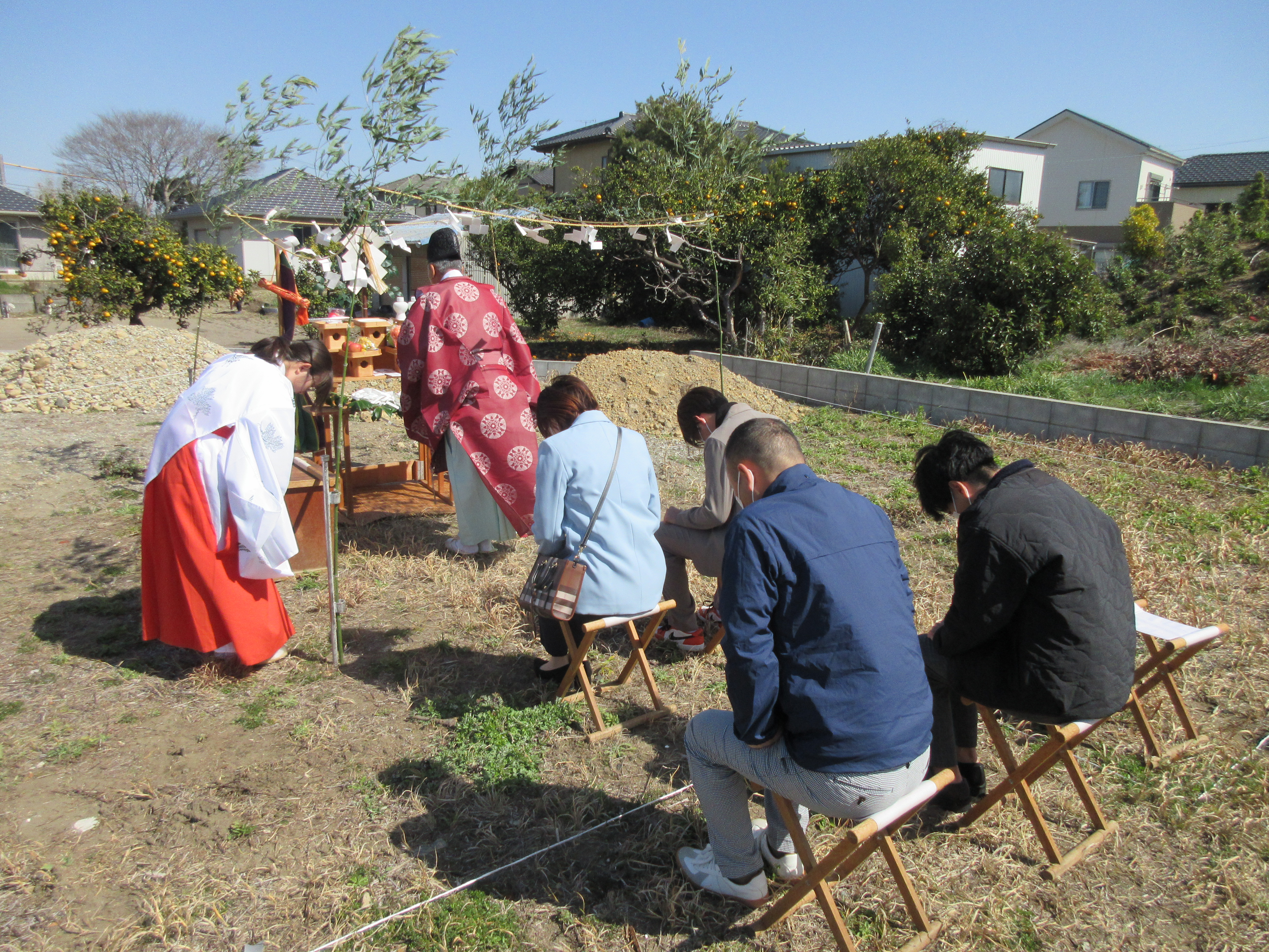 地鎮祭おめでとうございます。
