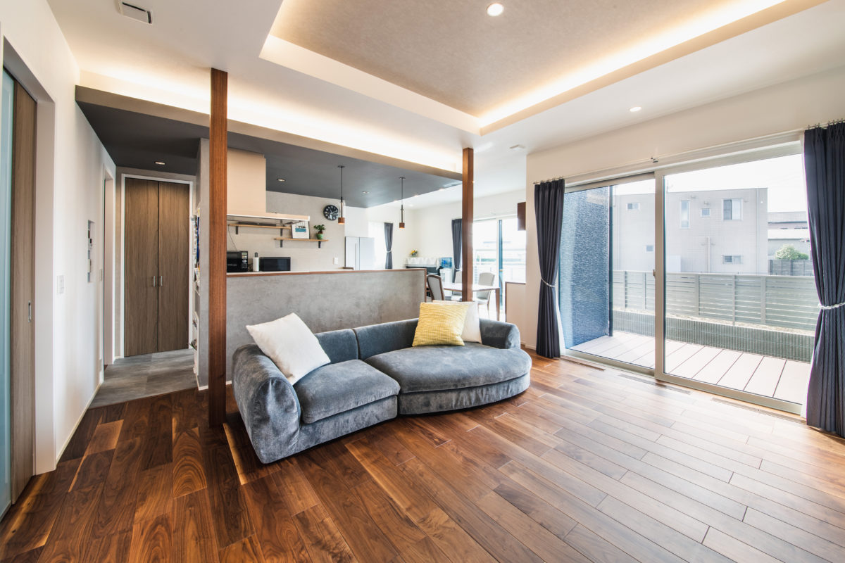 和室とつながるくつろぎリビング