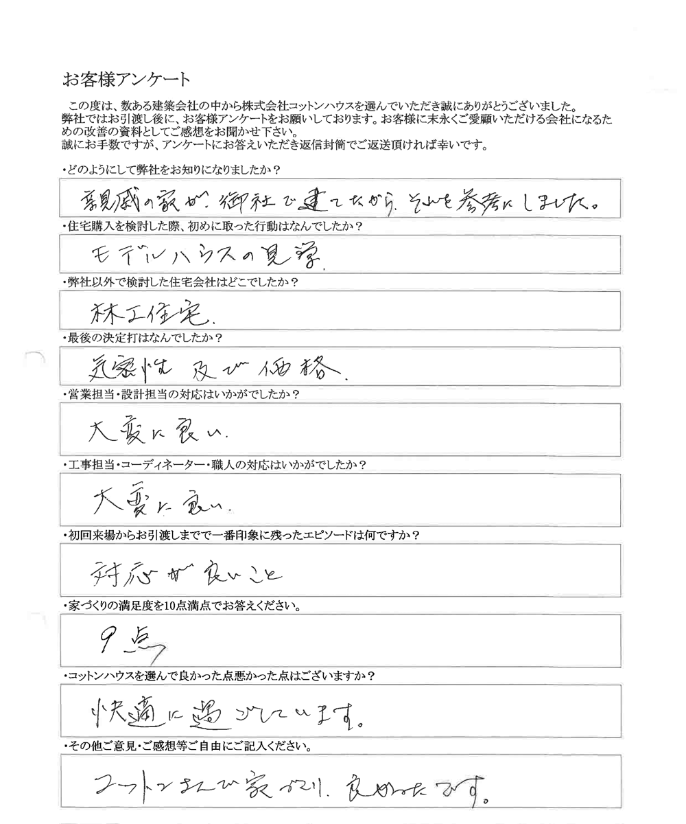 快適に過ごしています