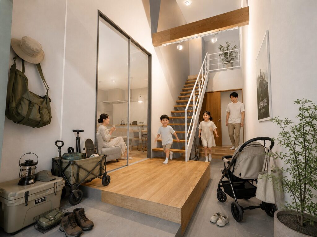 西美薗モデルハウス土間玄関イメージ